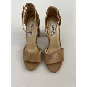 STEVE MADDEN TAN HIGHT HEELS SUEDE WOMEN SIZE 7.5 Pre Own